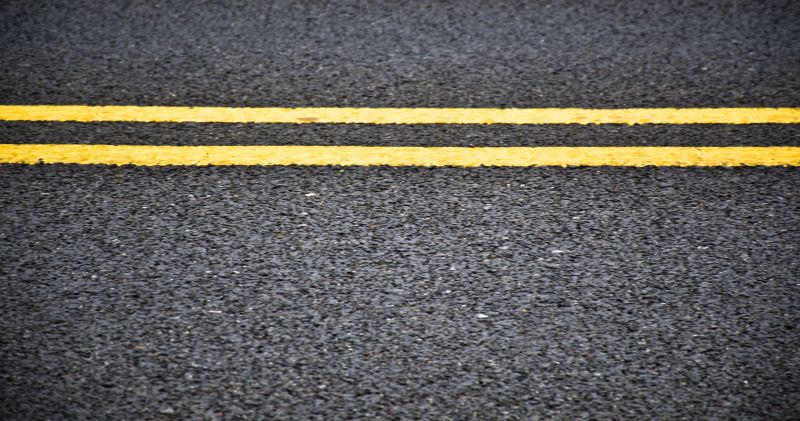 Brightly Colored Parking Lines