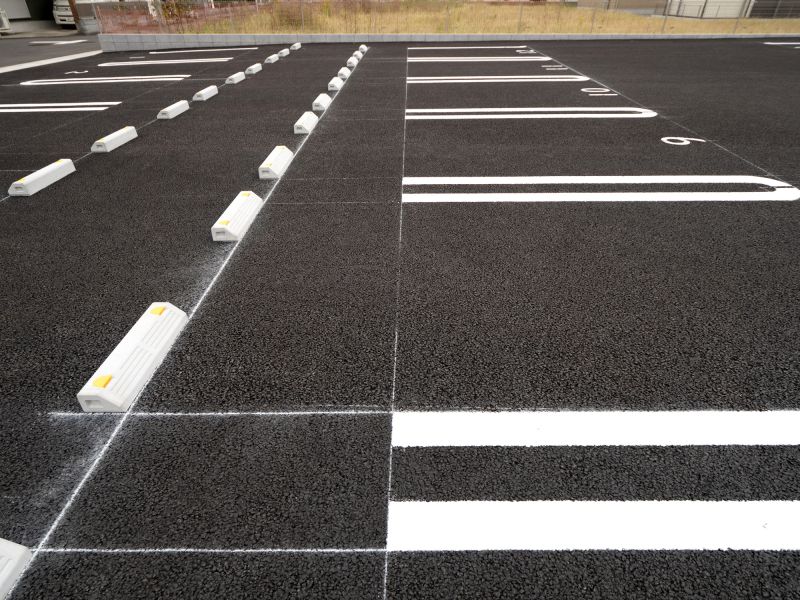 Striping on a Commercial Lot