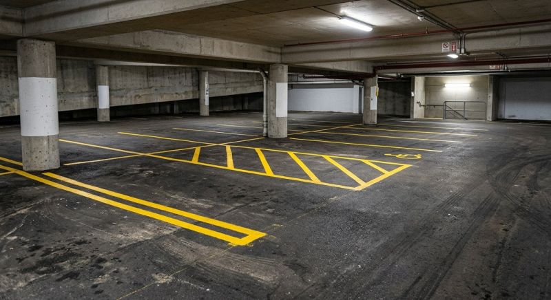 Parking Garage Striping in Gwinnett County, GA